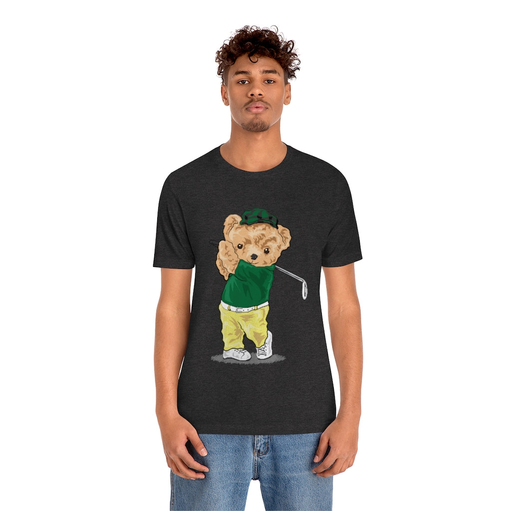 Golfer Bear Unisex Jersey Short Sleeve Tee