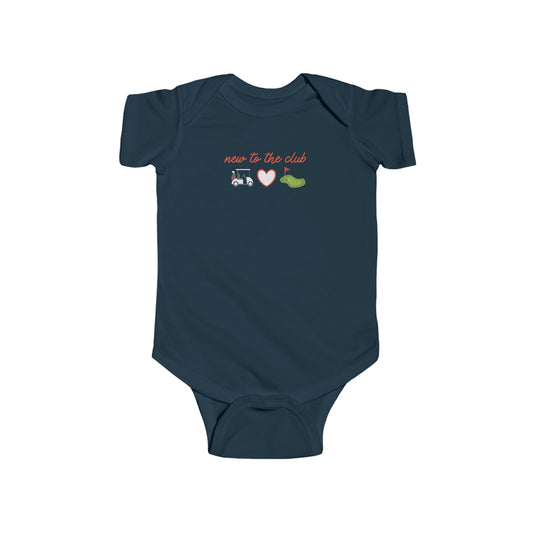 New to the Club Baby Bodysuit – Cute Stroller + Heart Design