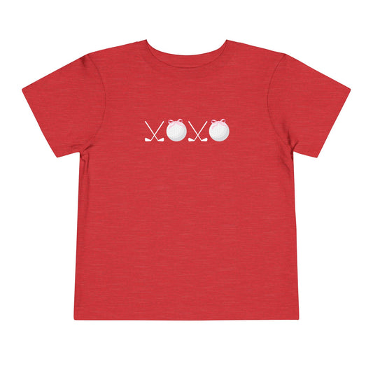 Toddler Short Sleeve Tee Golf "XOXO"