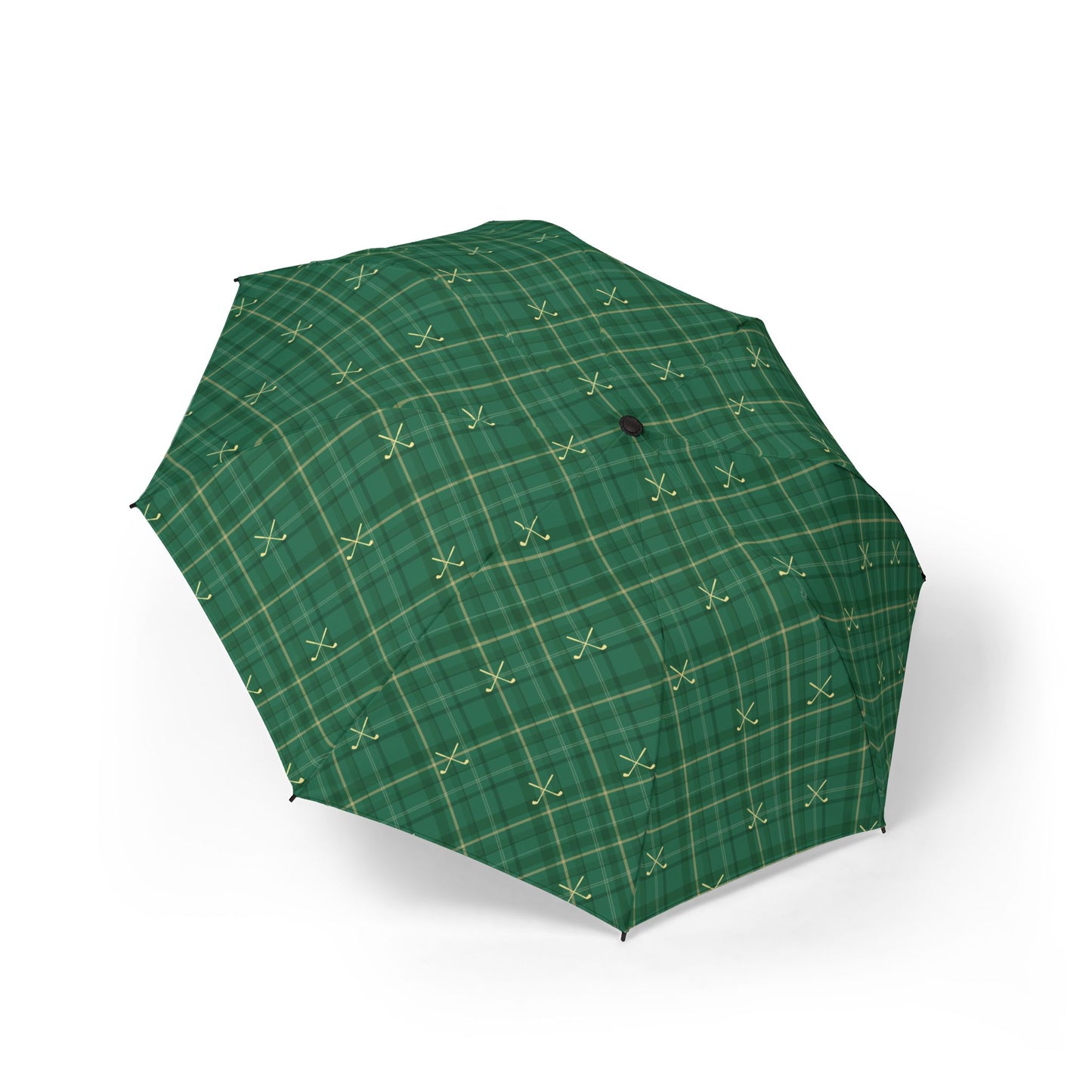 Green Golf Foldable Umbrella — Semi‑Automatic Compact Rain Umbrella